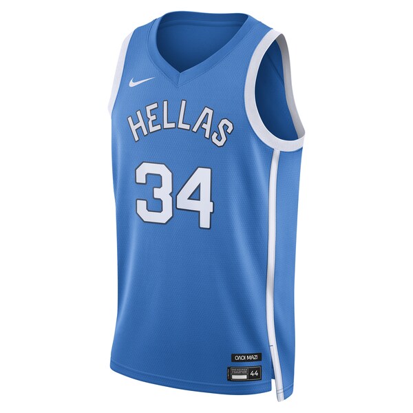Giannis Antetokounmpo Greece Basketball Nike 2024 Summer Olympics Player Limited Basketball Jersey - Blue