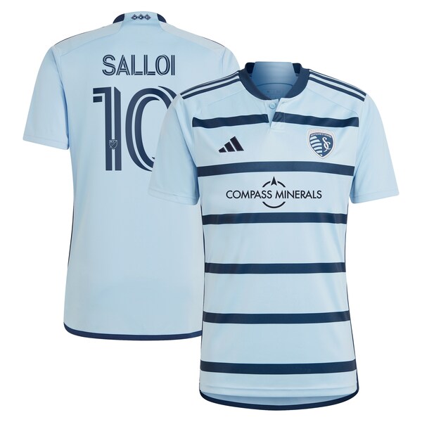 Daniel Salloi Sporting Kansas City adidas 2024 Hoops 4.0 Replica Player Jersey – Light Blue