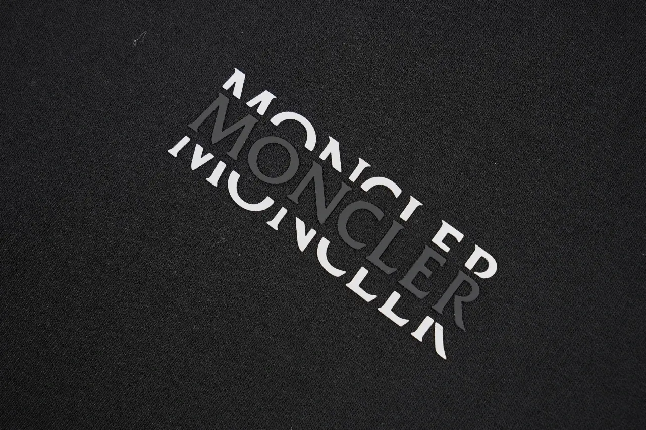 Moncler Black Two-Tone Logo Print T-Shirt product photo from LabelPicks