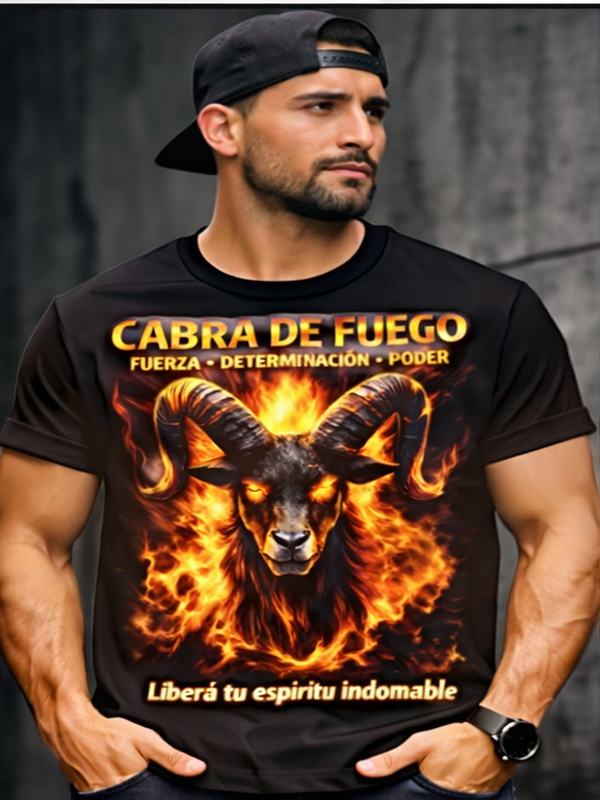 Remera Cabra de Fuego – Fuerza Indomable