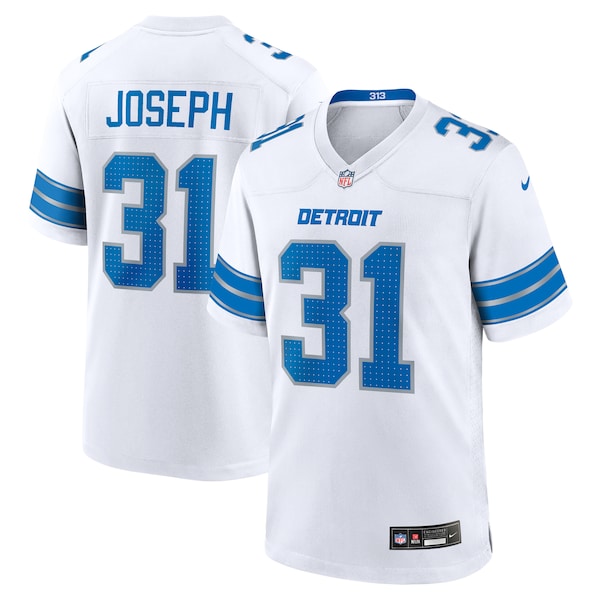 Kerby Joseph Detroit Lions Nike Game Jersey -  White/Blue