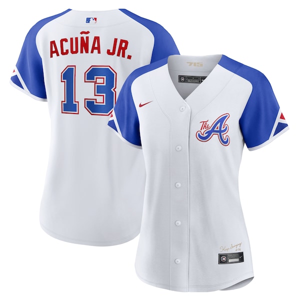 Ronald Acuña Jr. Atlanta Braves Nike Women's 2023 City Connect Replica Player Jersey - White