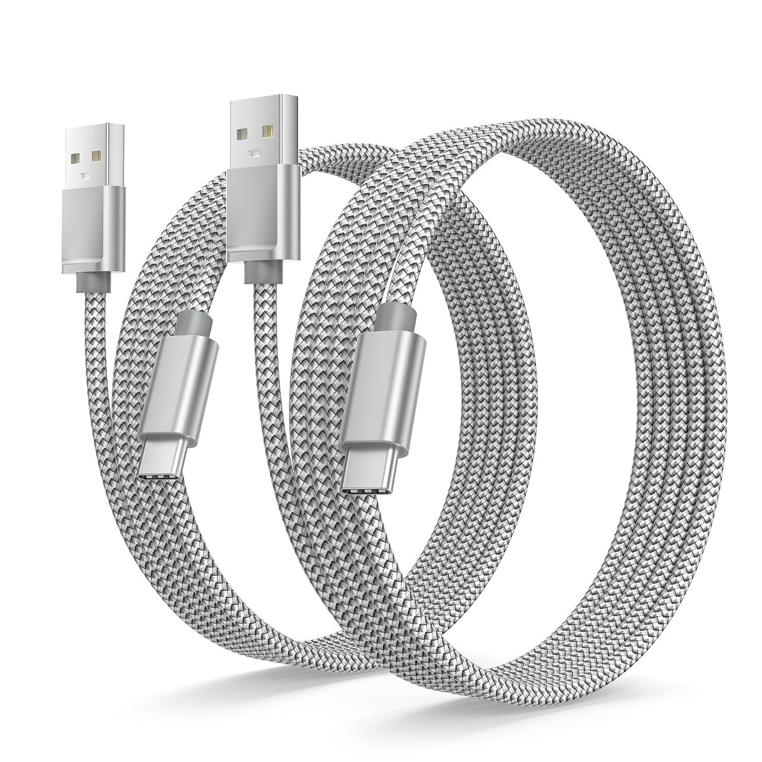 for iPhone Duo 18 17 16 15 Pro Max Charger Cord, USB to USB C Cable 6.6FT/2Pack, Type C Charging Cord for Apple iPad 10 Air 4 5, Samsung Galaxy S25 S24 S23 S22 Plus Ultra, A52 A53 A54, Pixel 9 8
