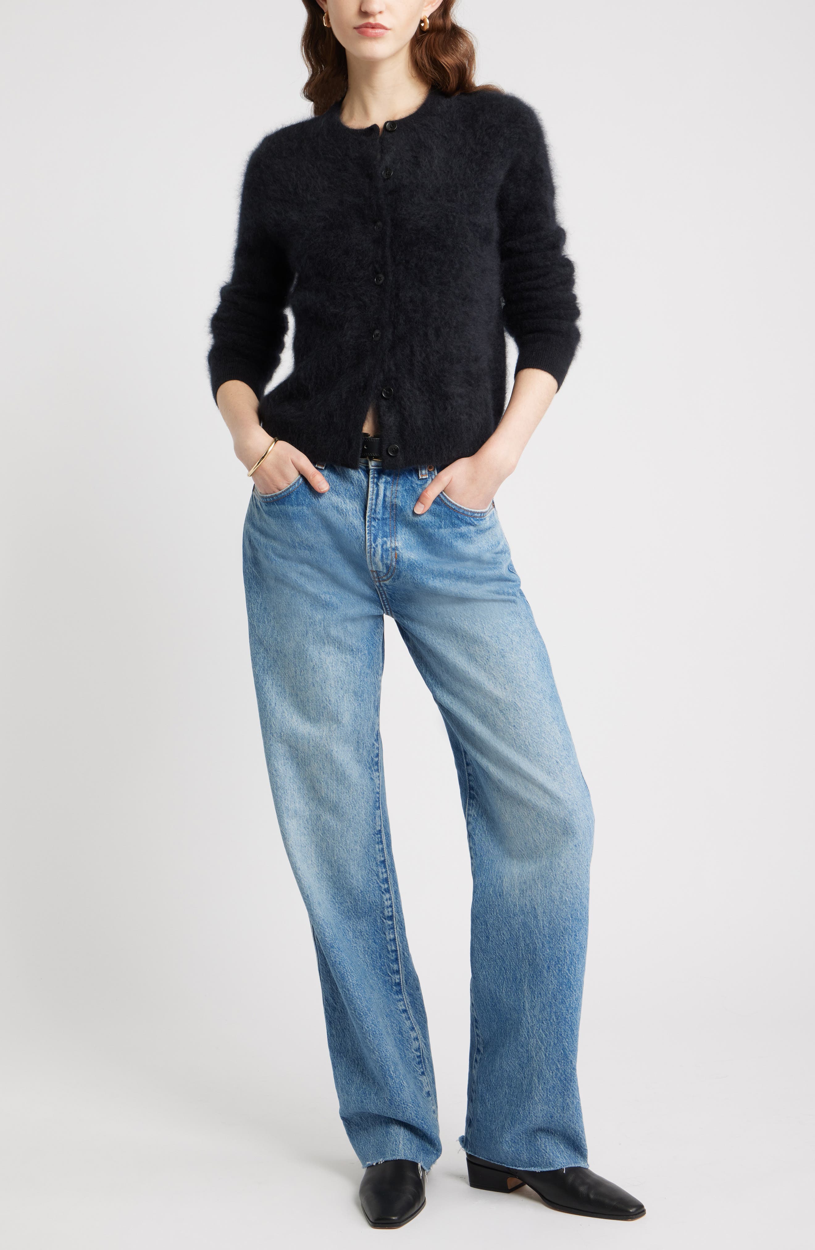 Nordstrom Brushed Cashmere Cardigan