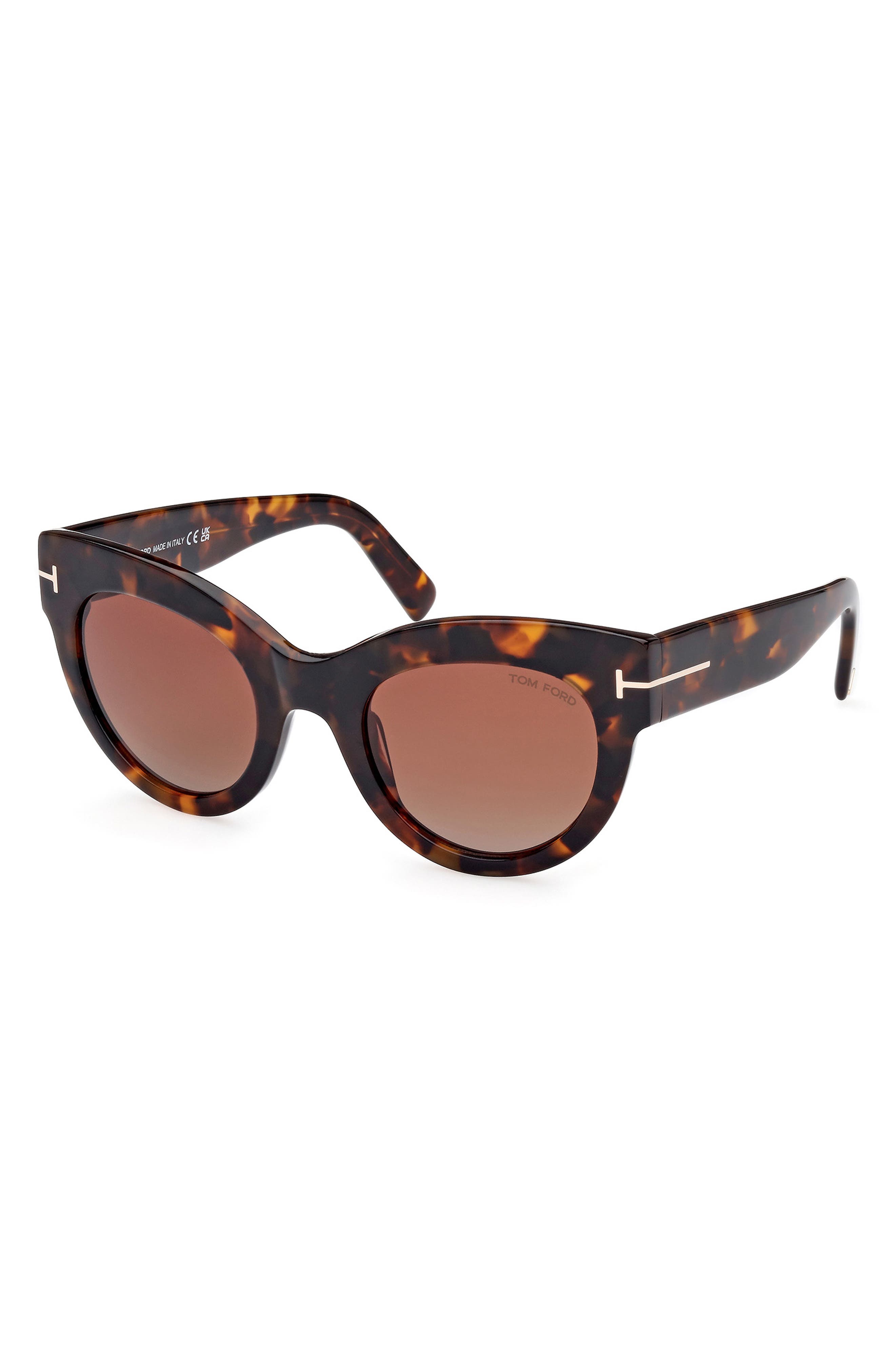 TOM FORD Lucilla 51mm Gradient Cat Eye Sunglasses