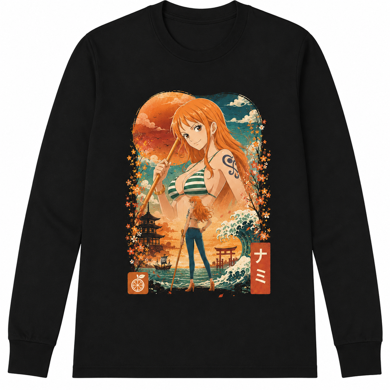 Remera Anime Nami One Piece Manga Corta