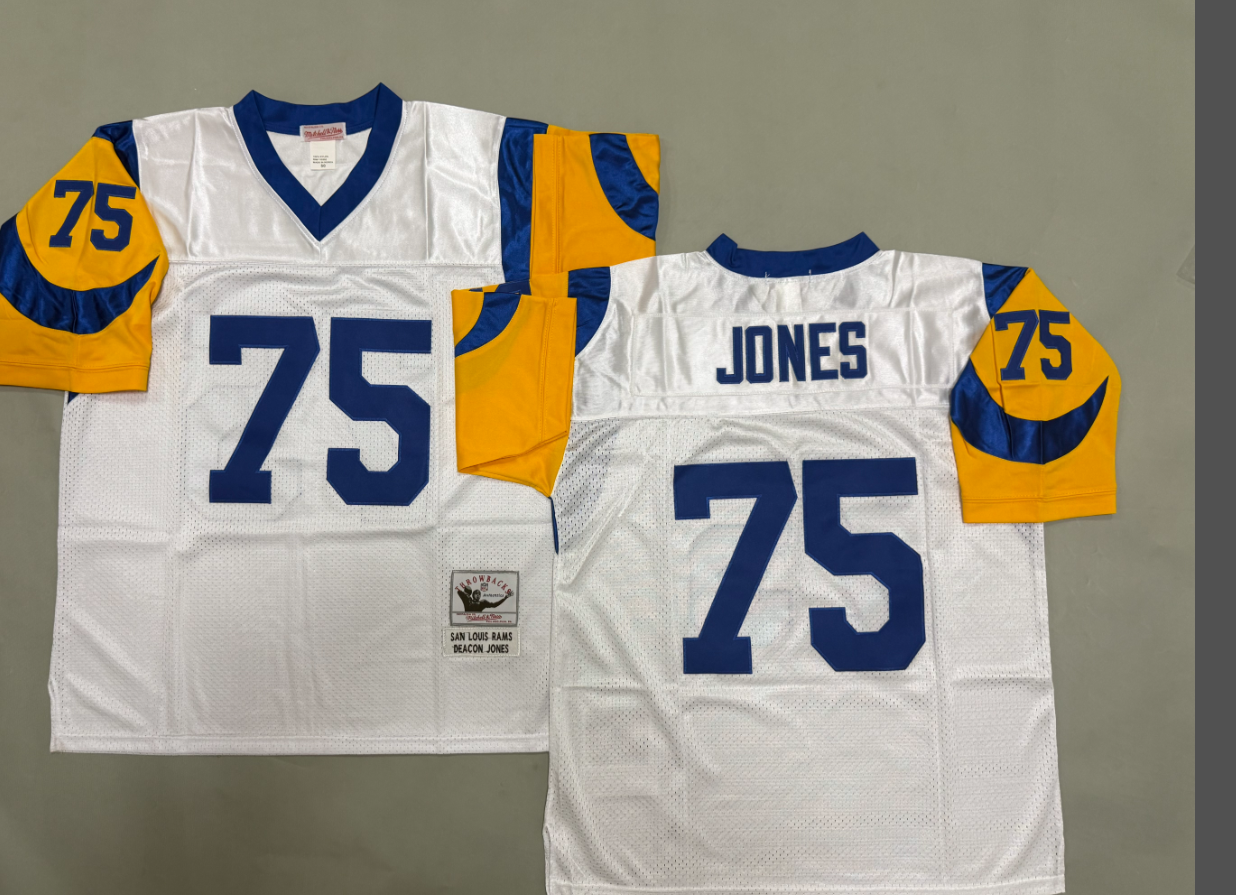 Deacon Jones Los Angeles Rams Authentic Throwback Retired Player Jersey