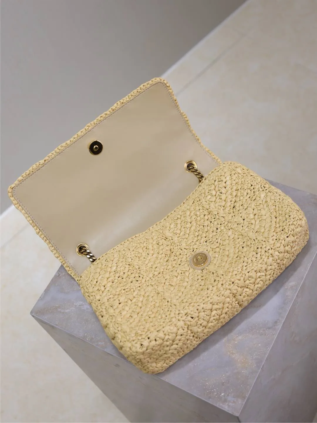 Saint Laurent Straw Woven Jamie Shoulder Bag product photo from LabelPicks