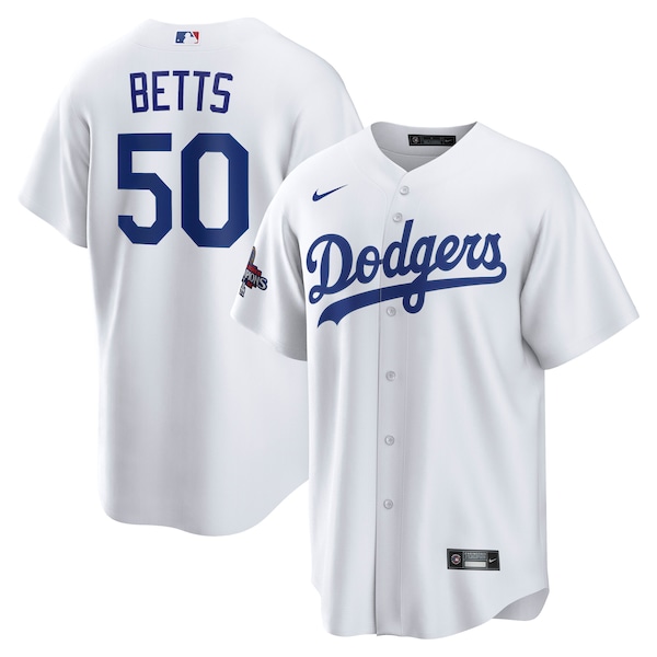 Mookie Betts Los Angeles Dodgers Nike 2024 World Series Champions Big & Tall Replica Player Jersey - White