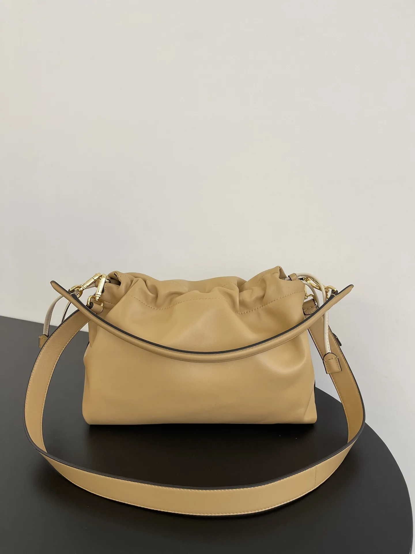 Fendi Baguette Beige Lambskin Bucket Bag product photo from LabelPicks