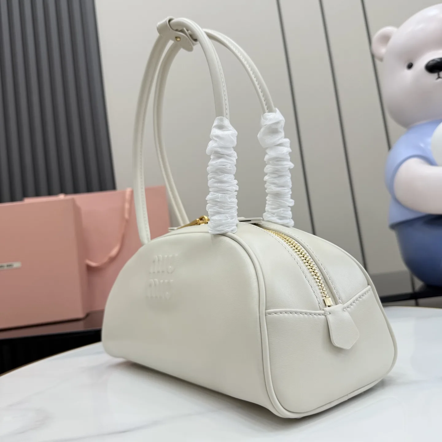 Miu Miu White Calfskin Top Handle Bag product photo from LabelPicks