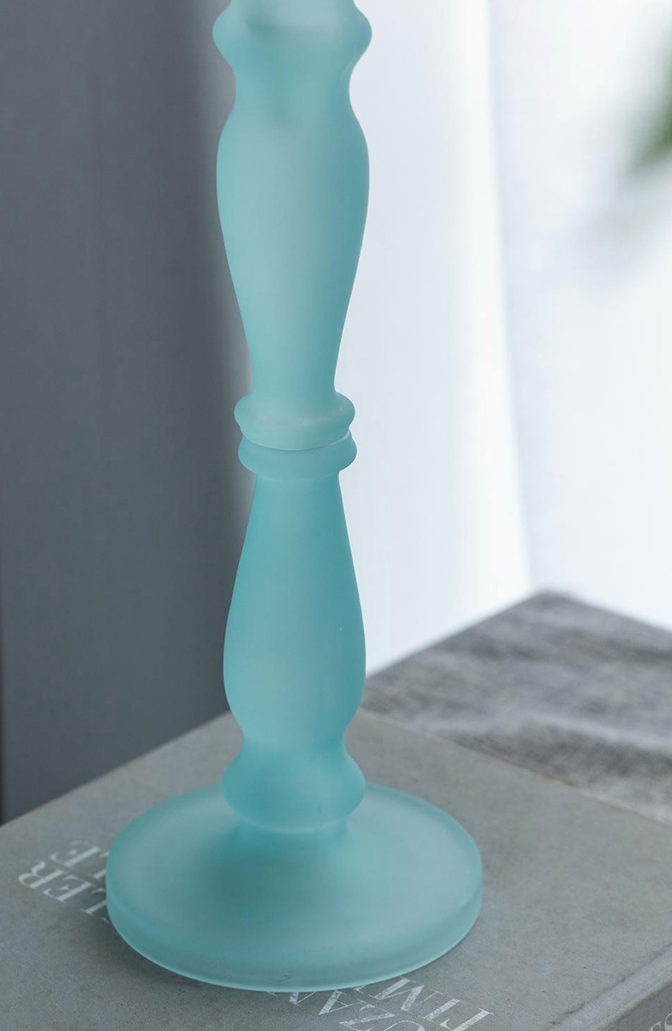 A & B Home Set of Two Glass Pedestals
