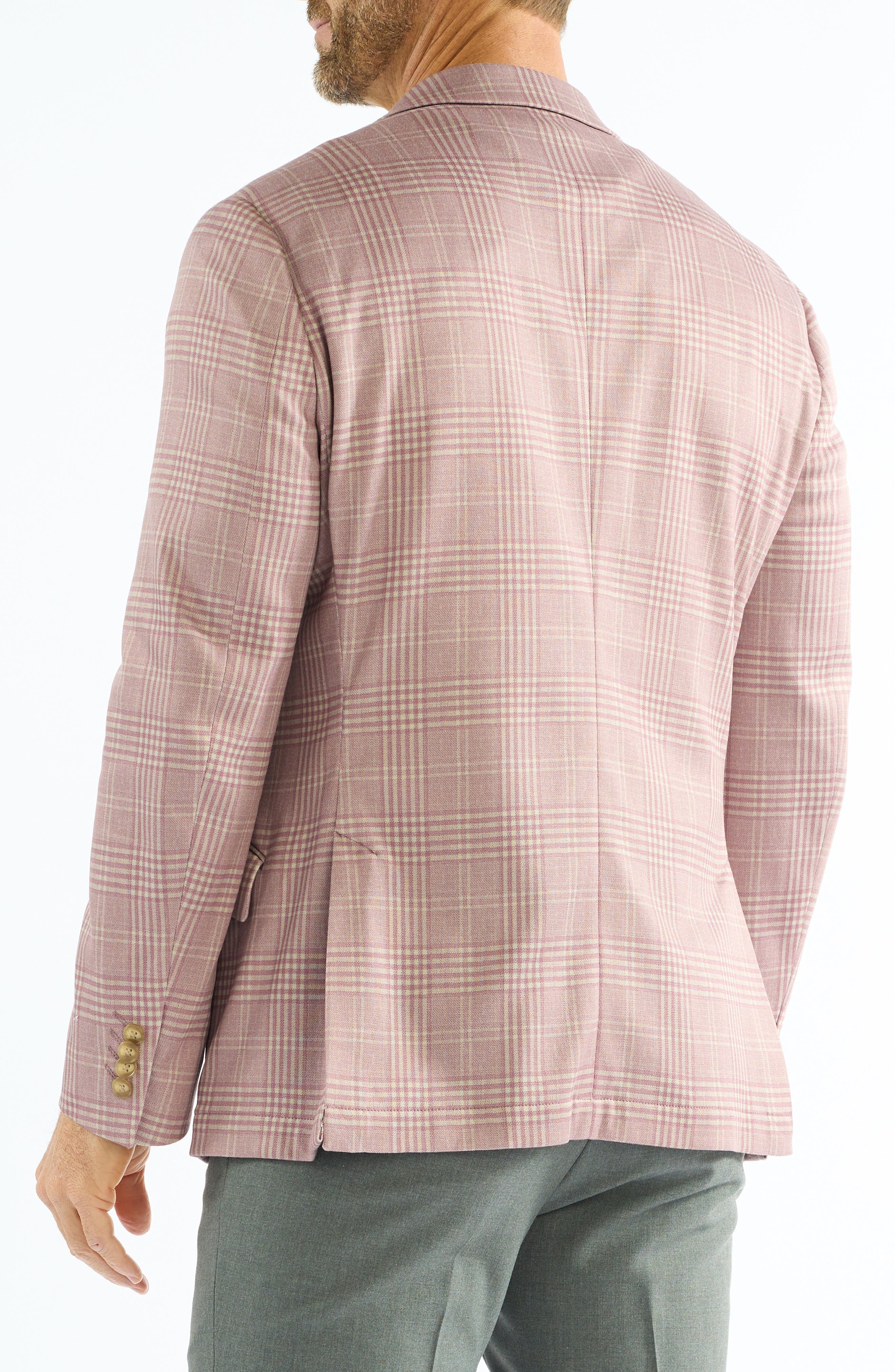 SAVILE ROW CO Plaid Knit Sport Coat