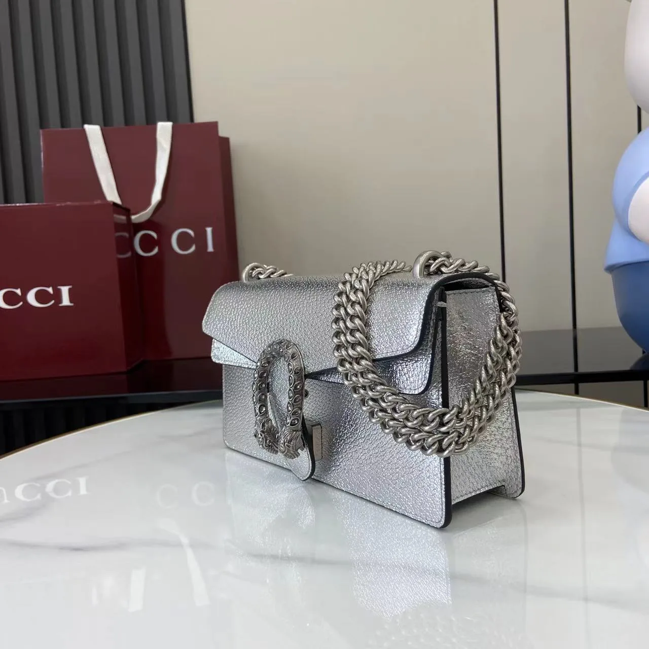 Gucci Silver Dionysus Shoulder Bag product photo from LabelPicks