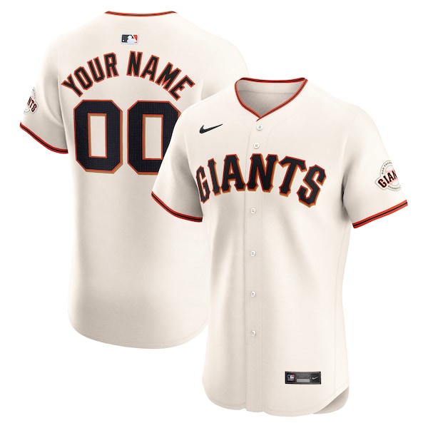 San Francisco Giants Nike Home Elite Custom Jersey - Cream
