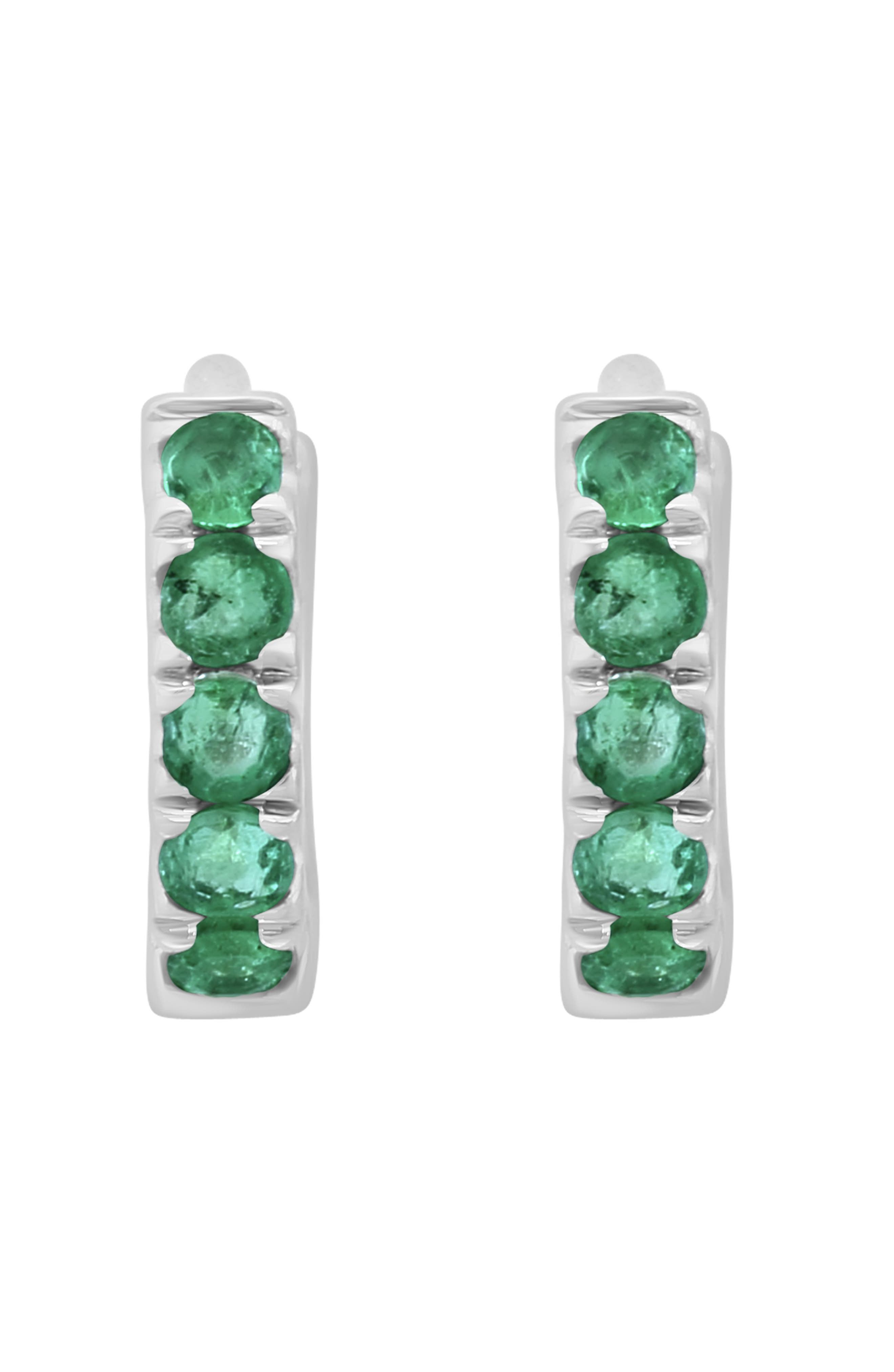 EFFY Emerald Huggie Hoop Earrings