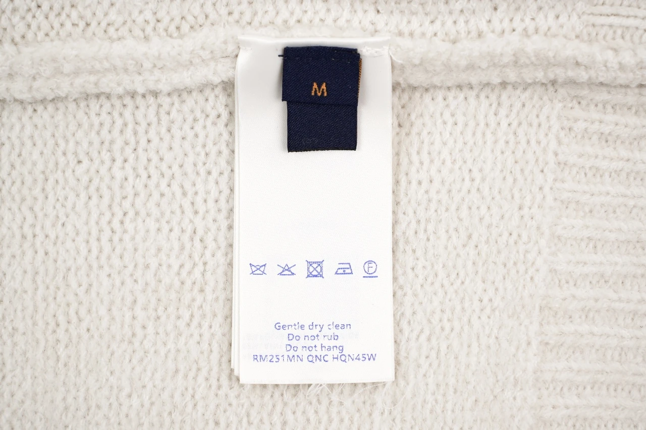 Louis Vuitton Off White Letter Intarsia Crewneck Sweater product photo from LabelPicks
