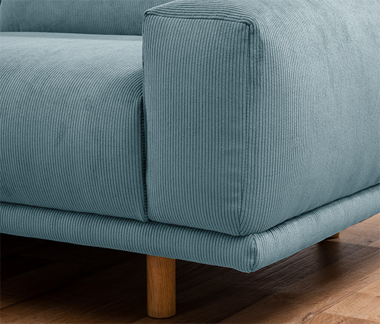 Ecksofa »Penelope«, hellblau, Longchair links