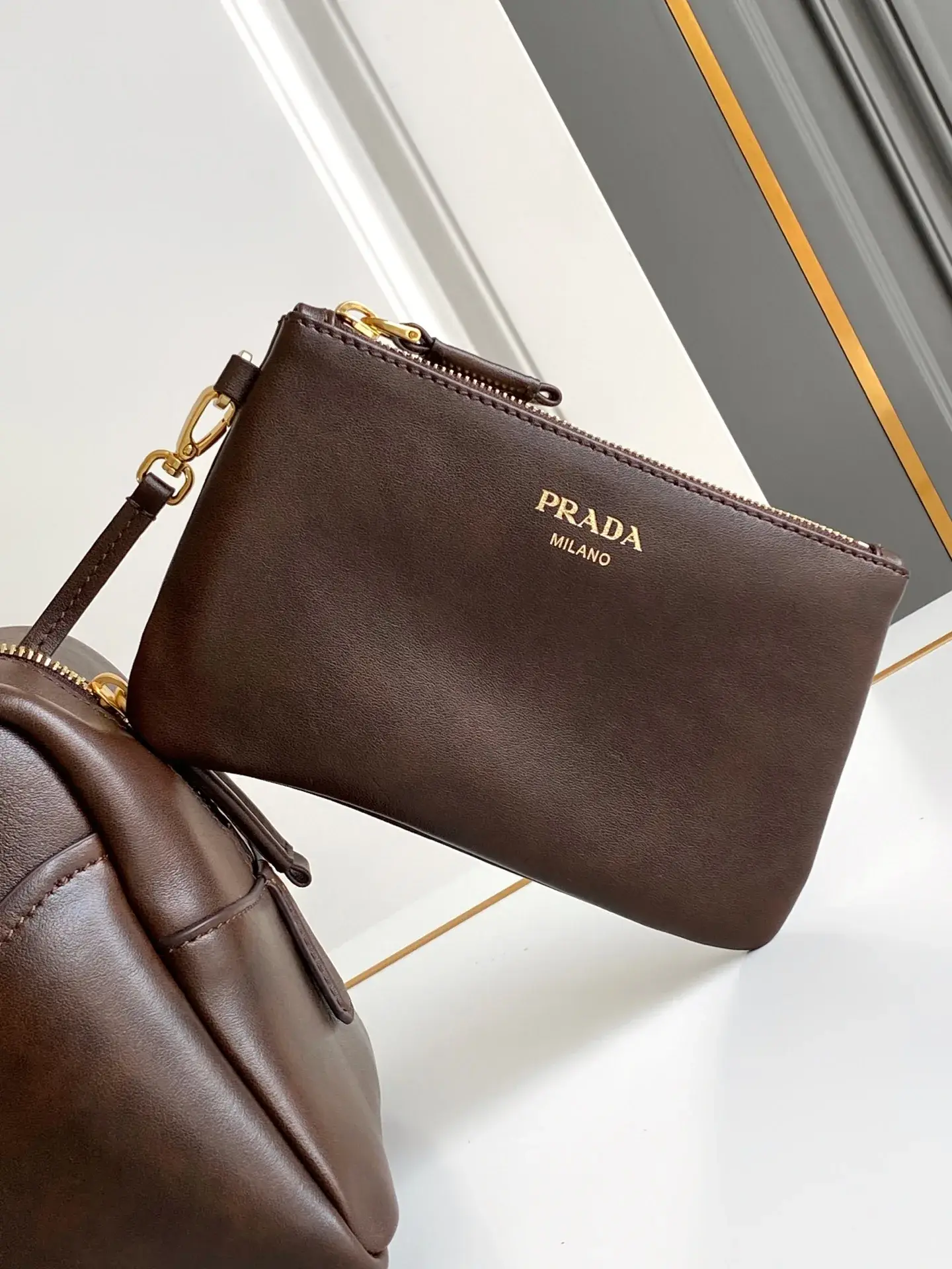 Prada Suede Leather Shoulder Bag product photo from LabelPicks