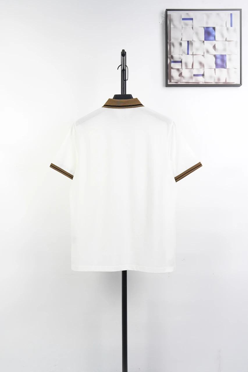 Brunello Cucinelli White Contrast-Collar Pique Polo Shirt product photo from LabelPicks