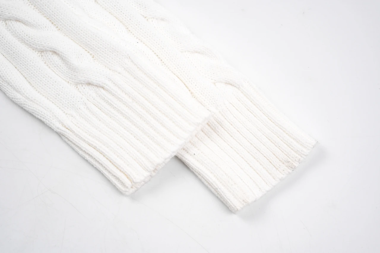 Ralph Lauren White Cable-Knit Cotton Crewneck Sweater product photo from LabelPicks