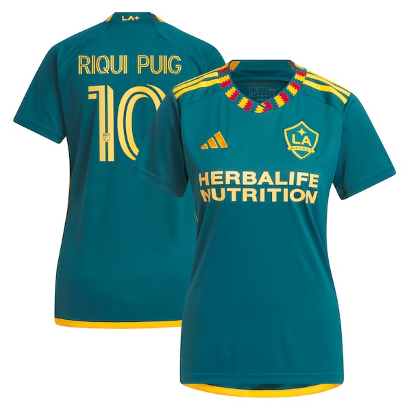 Riqui Puig LA Galaxy adidas Women's 2024 LA Kit Replica Player Jersey - Green/White