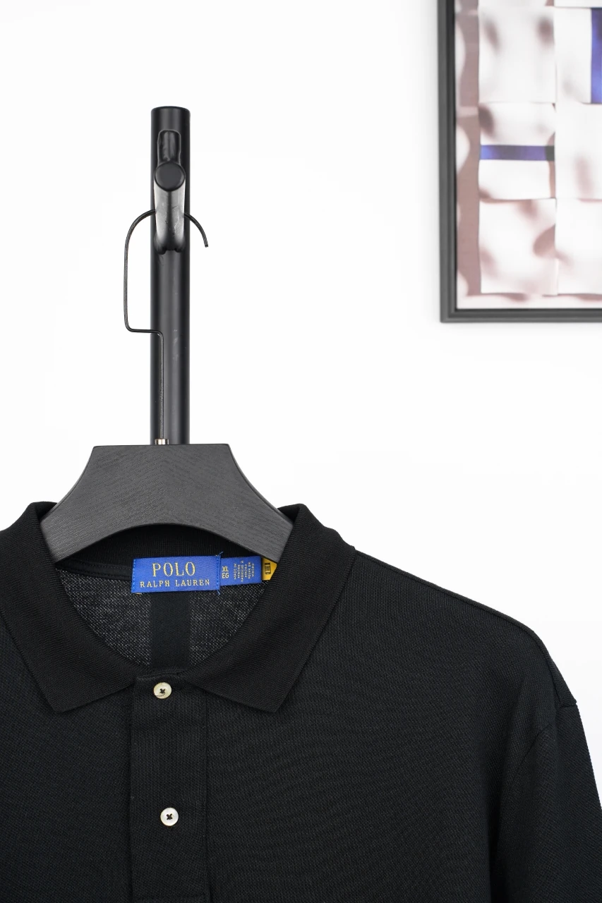 Ralph Lauren Black Pony Embroidered Long Sleeve Polo Shirt product photo from LabelPicks