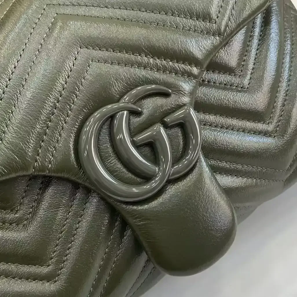Gucci Green Marmont GG Supreme Canvas Shoulder Bag product photo from LabelPicks