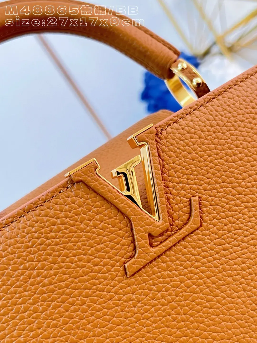 Louis Vuitton Brown Capucines Grained Leather Crossbody Bag product photo from LabelPicks