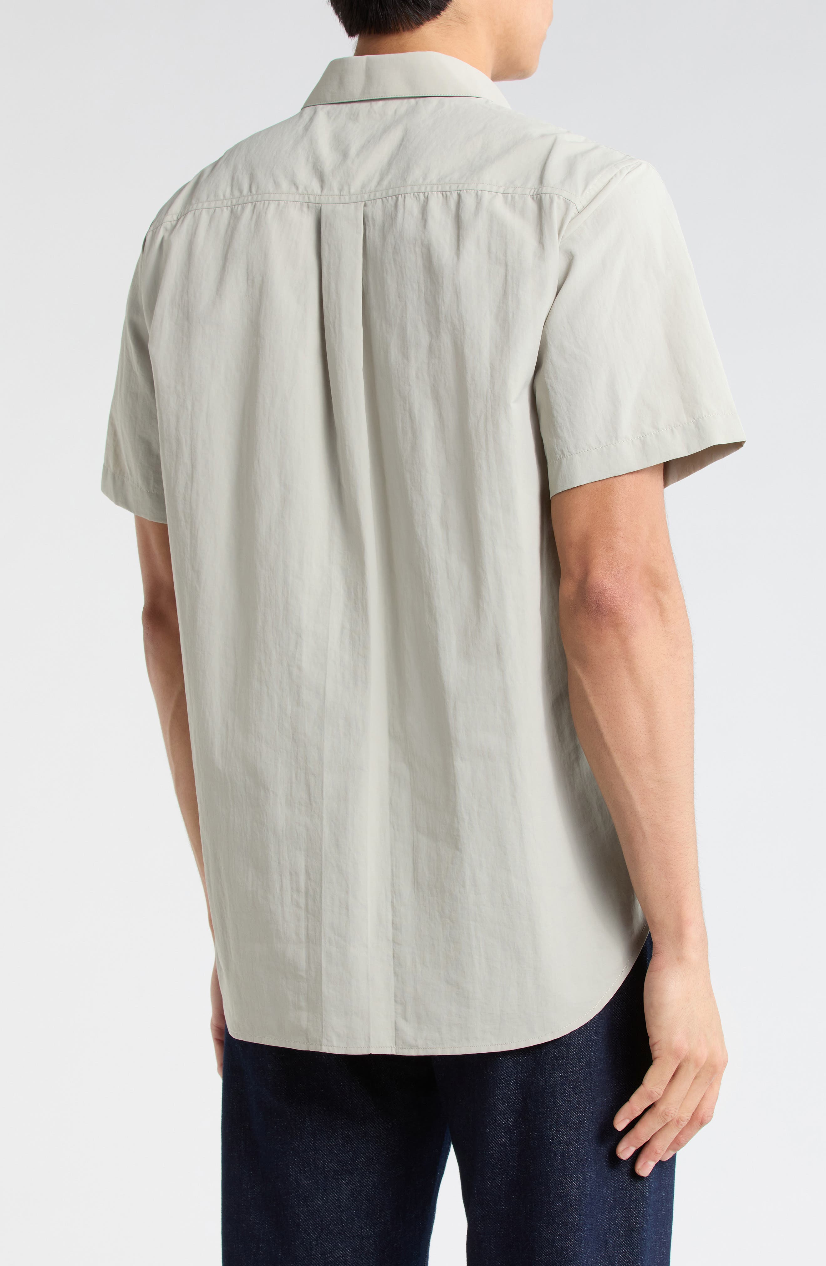 Helmut Lang Layered Pocket Short Sleeve Button-Up Shirt