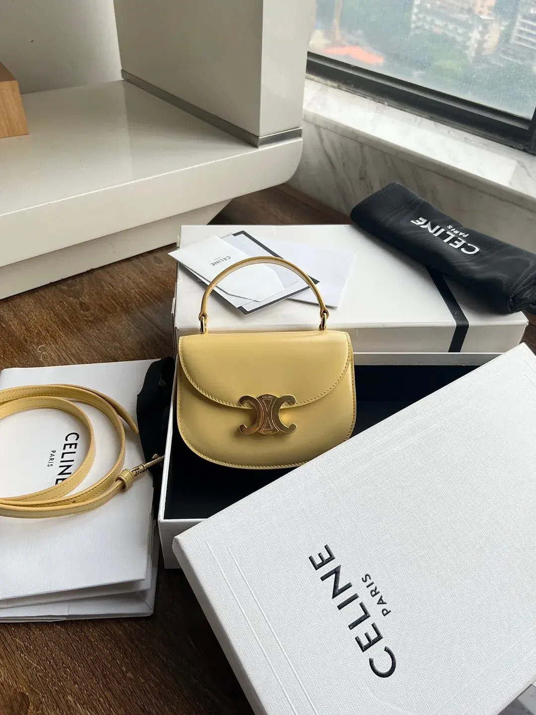 Celine Triomphe Calfskin Crossbody Bag product photo from LabelPicks