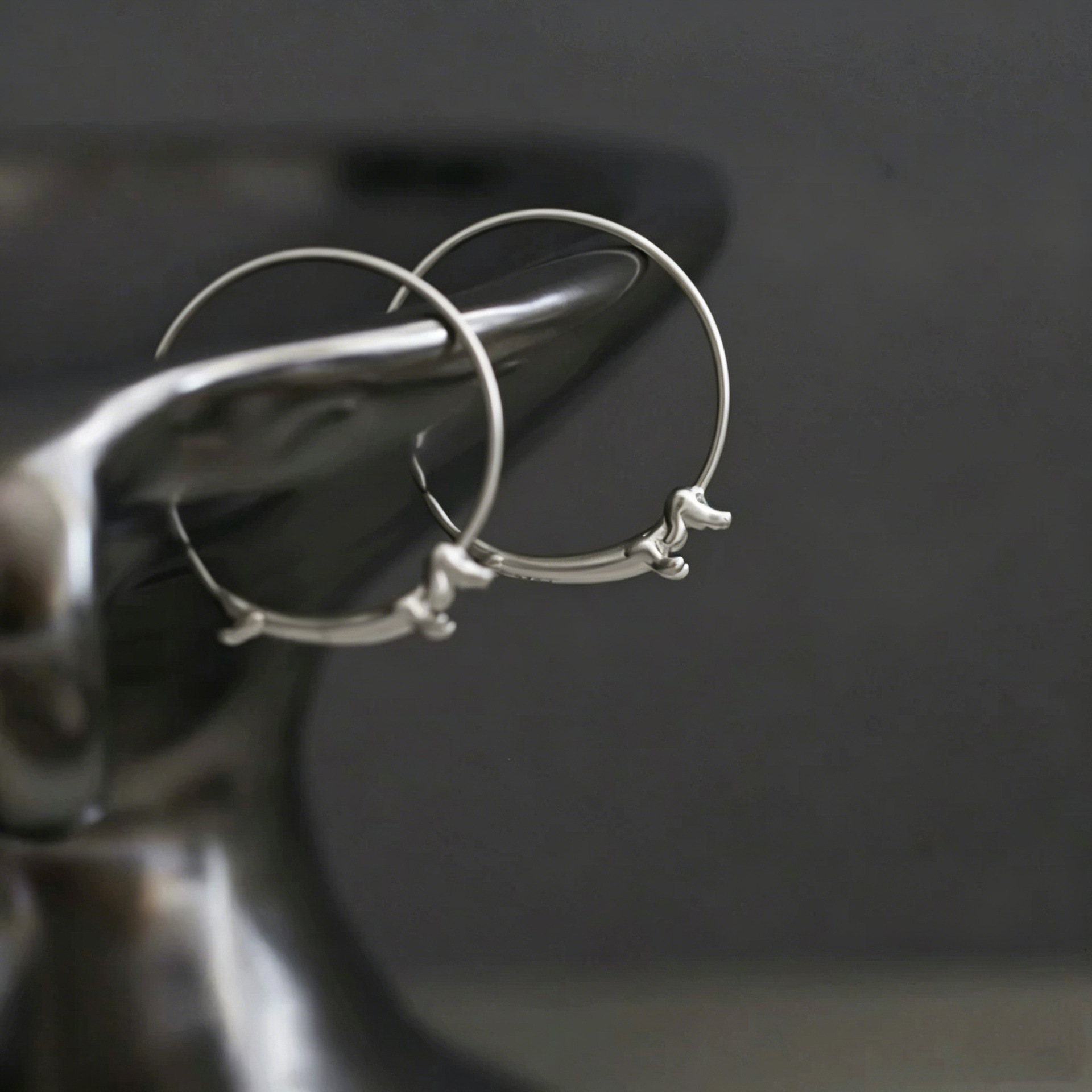 Childlike Dachshund Dog Earrings 925 Sterling Silver Cute Exquisite Niche Design Earrings Korean Style Ins Unique Ear Accessories