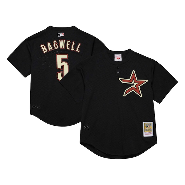Jeff Bagwell Houston Astros Cooperstown Mesh Batting Practice Jersey - Black