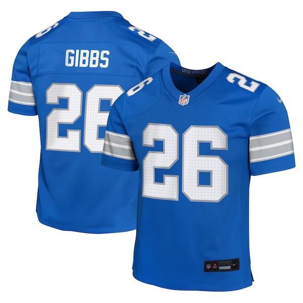 Jahmyr Gibbs Detroit Lions Nike Youth Team Player Game Jersey - Blue
