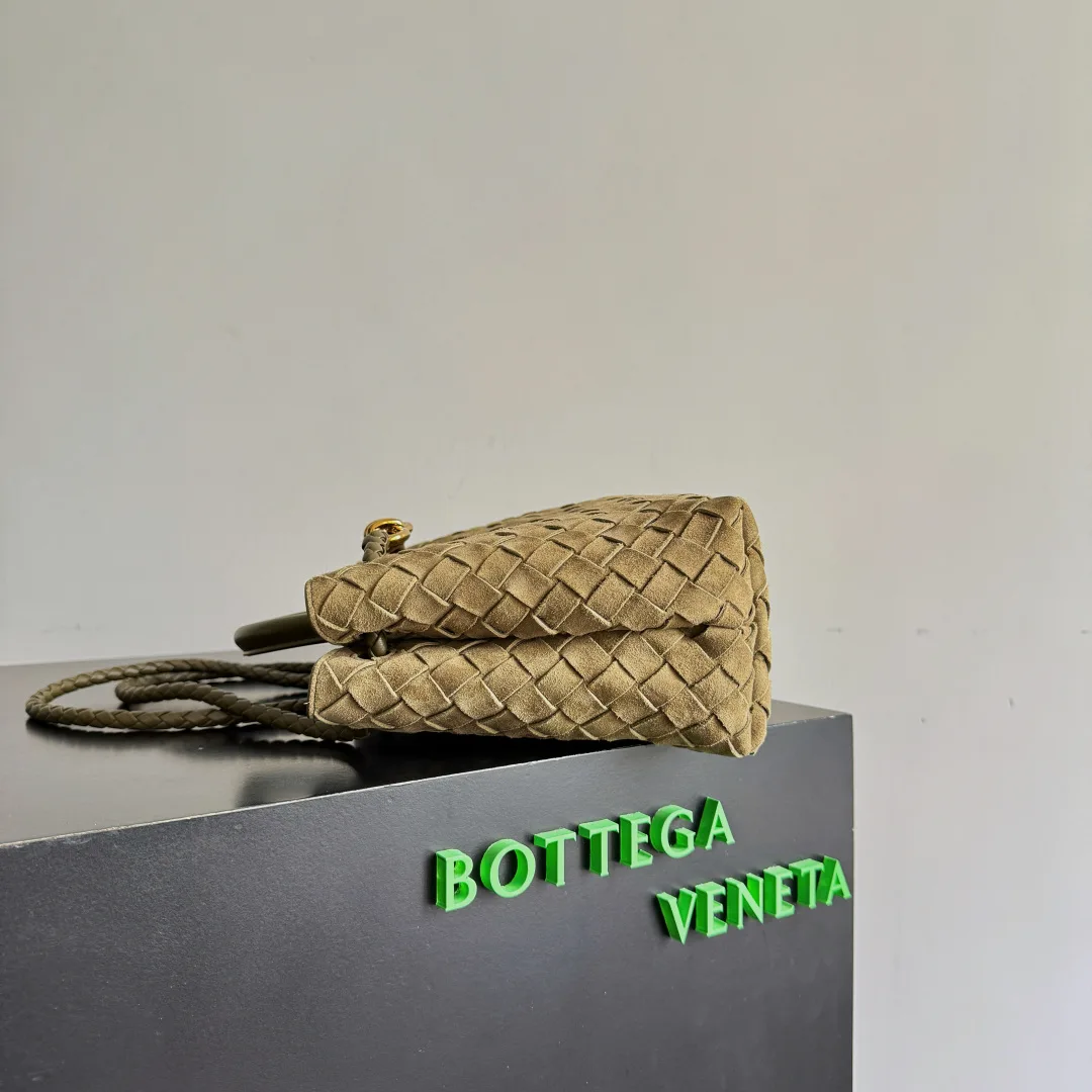 Bottega Veneta Andiamo White Intrecciato Woven Leather Top Handle Bag product photo from LabelPicks