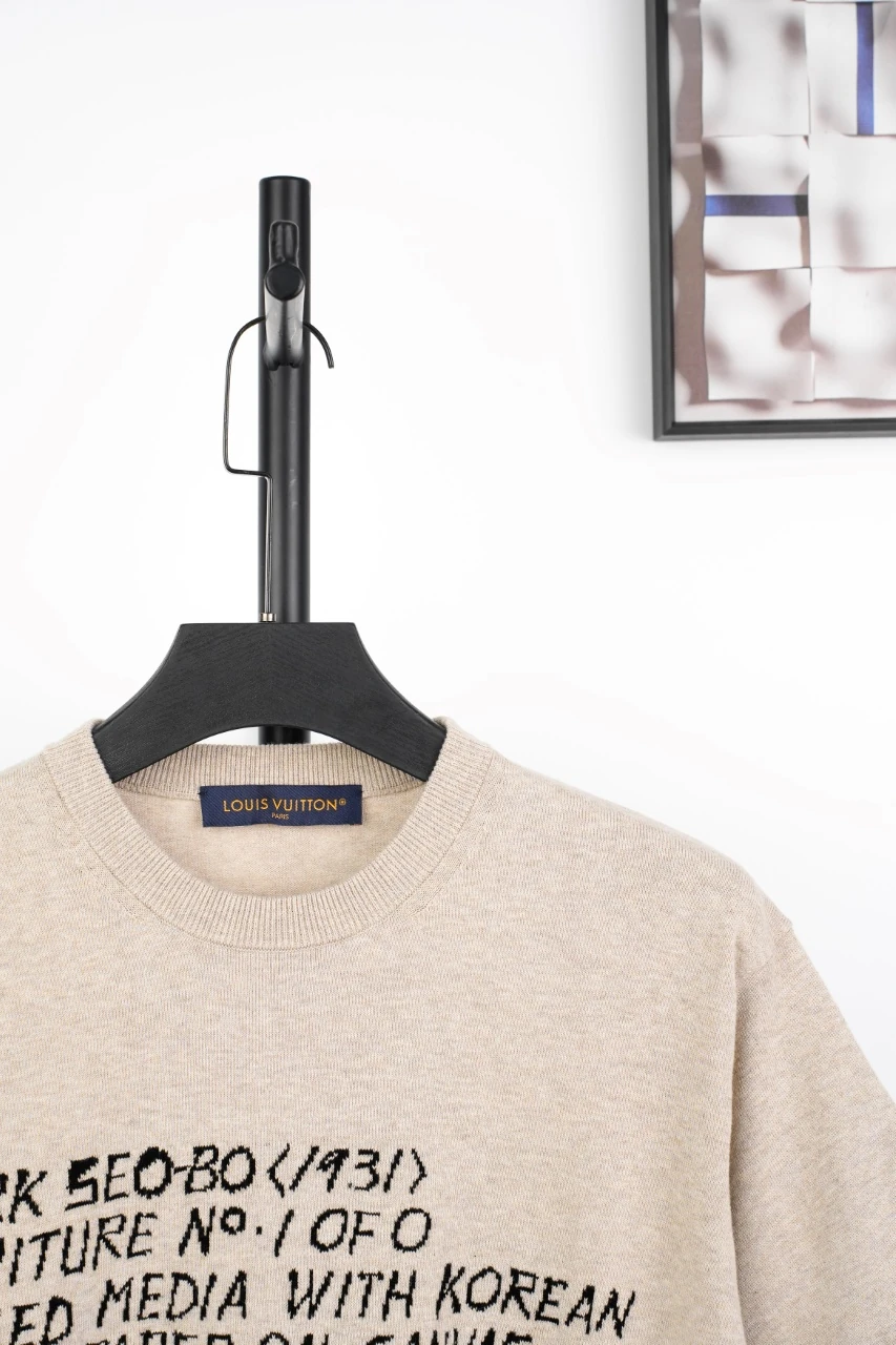 Louis Vuitton Beige 1931 Letter Knit T-Shirt product photo from LabelPicks