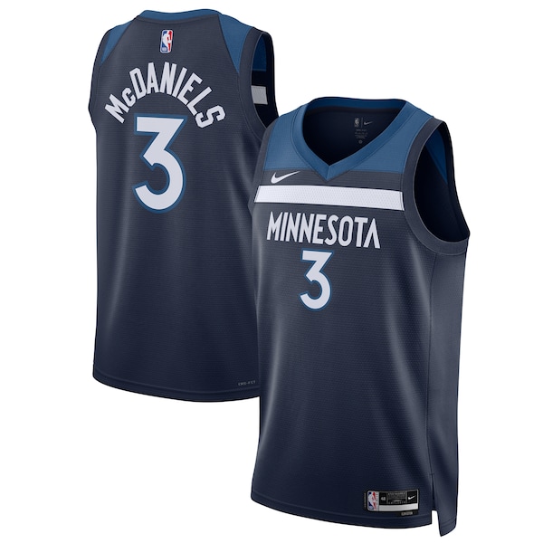 Jaden McDaniels Minnesota Timberwolves Nike Unisex Swingman Player Jersey - Icon Edition - Navy