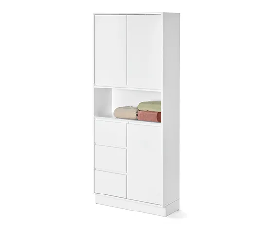 Bad-Hochschrank, weiß