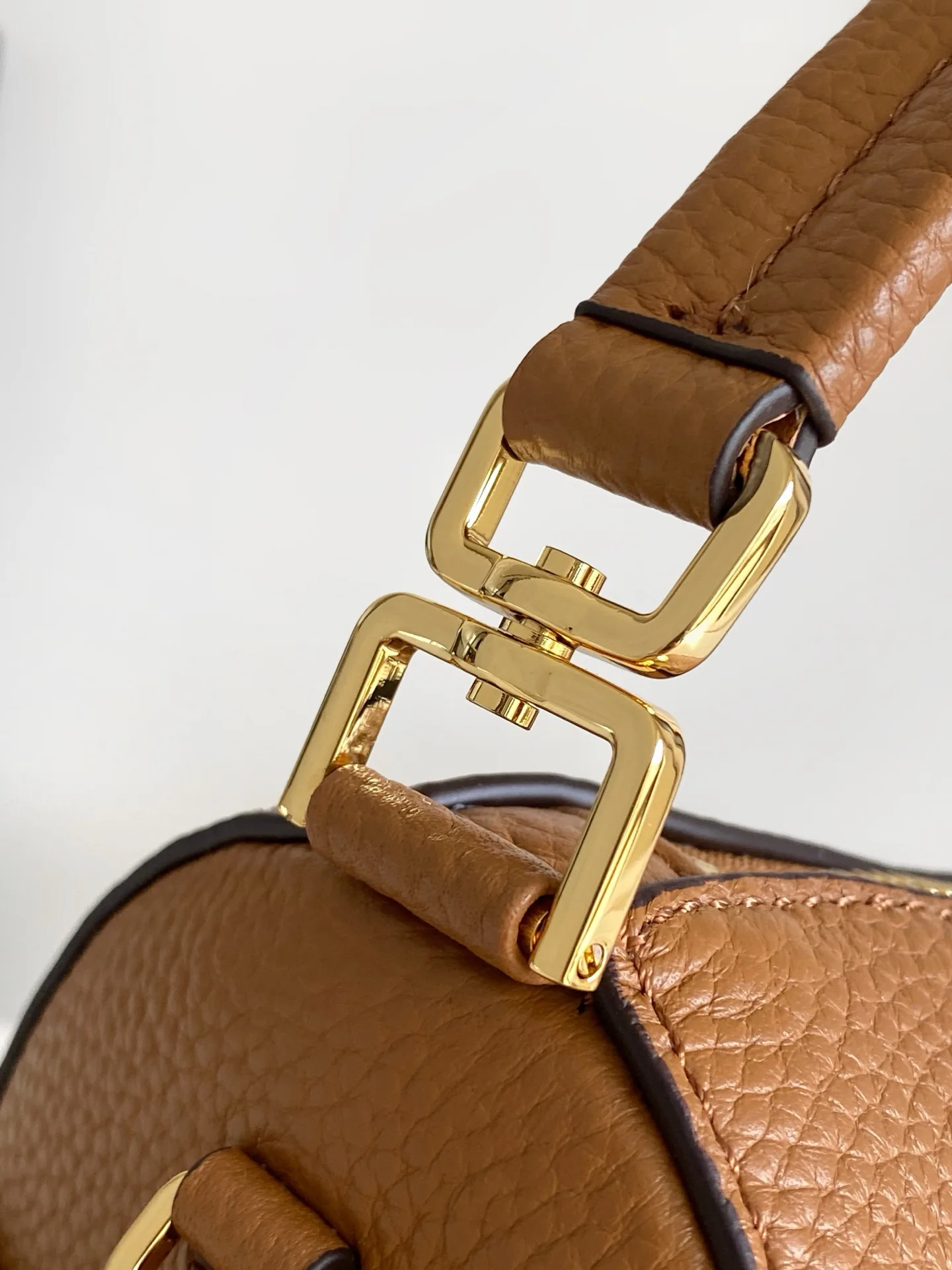 Prada Gold Grained Leather Top Handle Bag product photo from LabelPicks