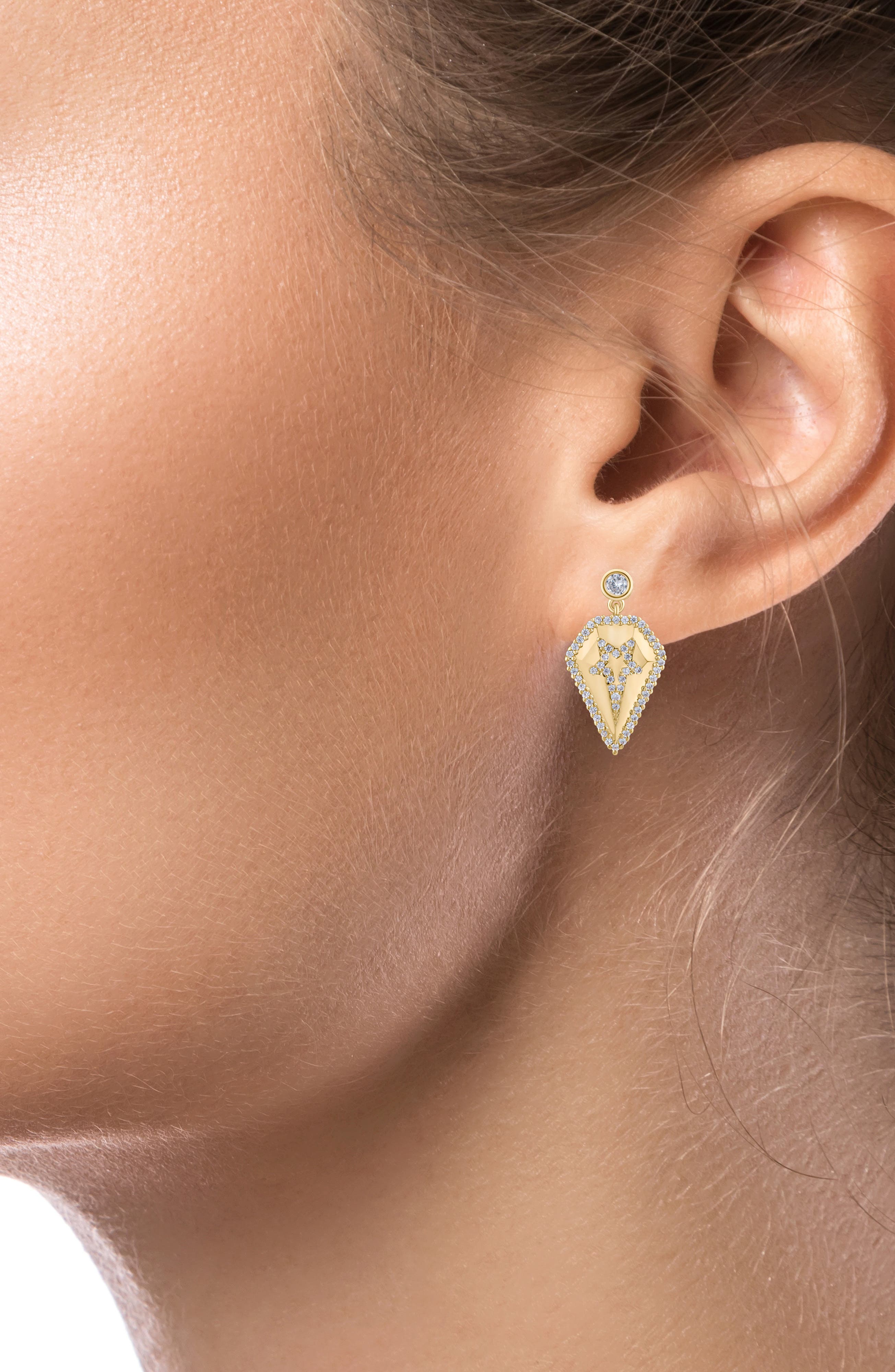JARDIN Cubic Zirconia Pentagon Drop Earrings (Nordstrom Exclusive)