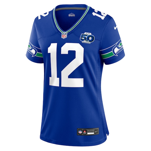 12 Fan Seattle Seahawks Nike Women's Alternate 2 50th Season Game Jersey - Royal