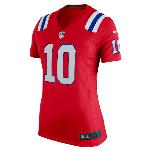 New England Patriots Nike Game Alternate - Red - Drake Maye - Womens