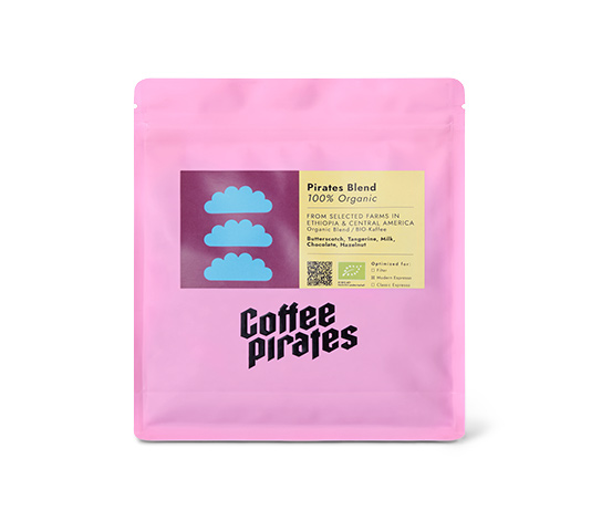 Coffee Pirates – Pirates Blend Bio Espresso – 1 kg Ganze Bohne