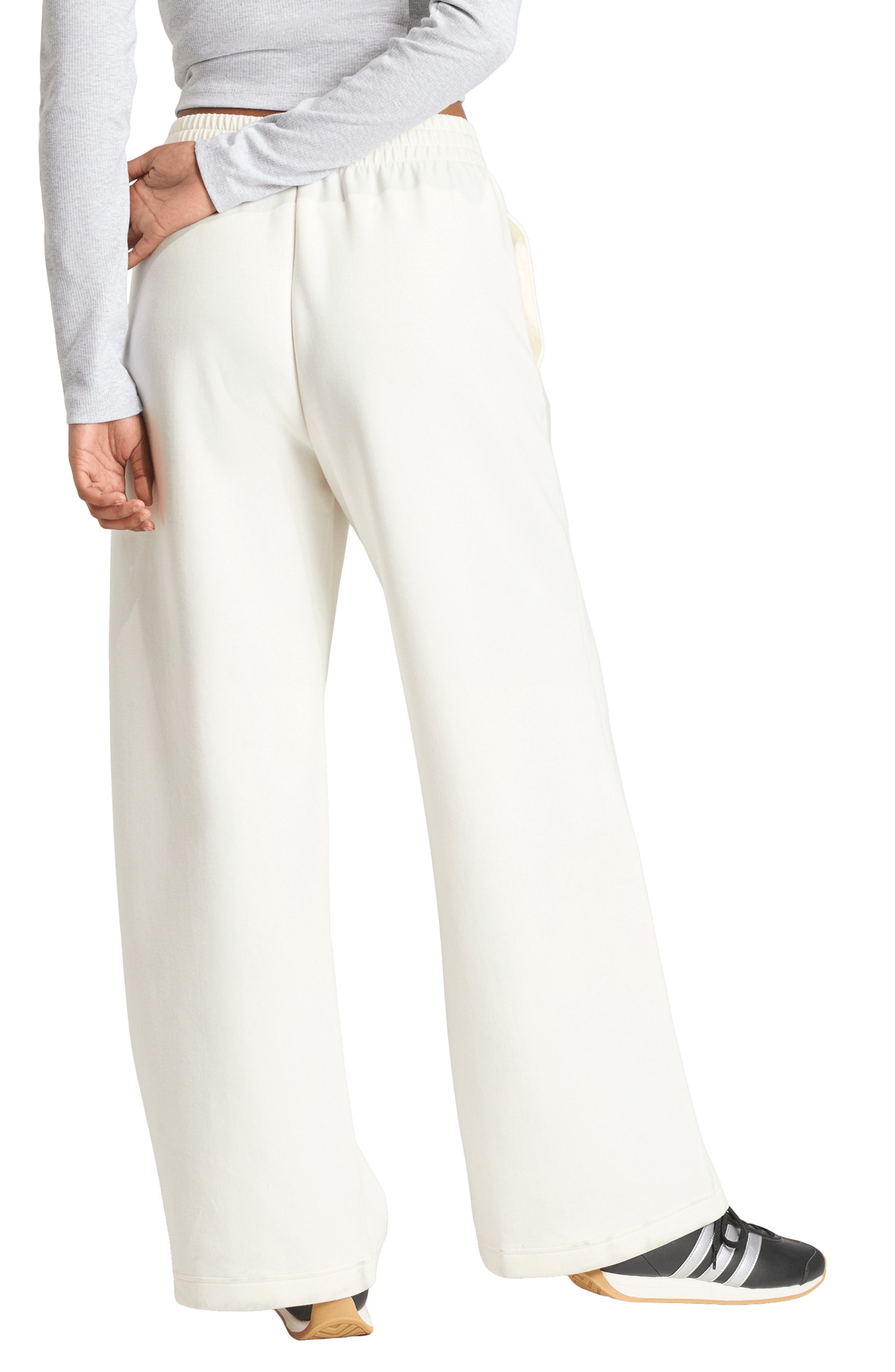 adidas Wide Leg Open Hem Pants
