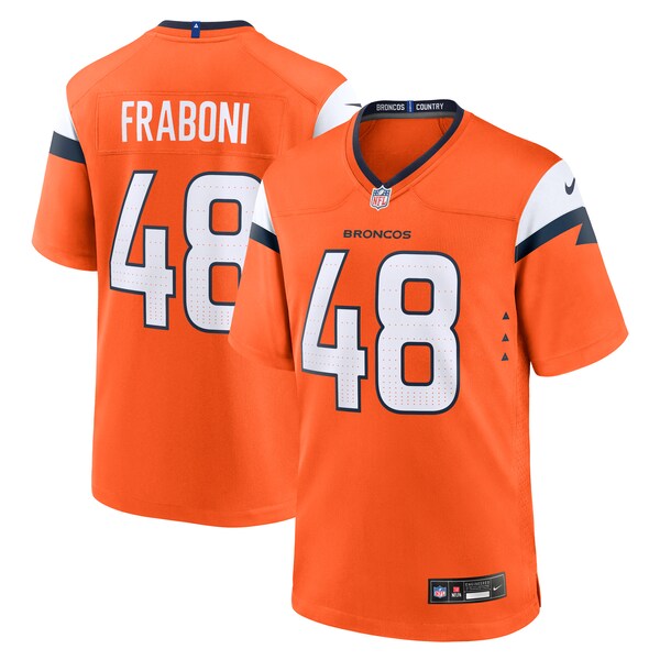 Mitchell Fraboni Denver Broncos Nike Team Game Jersey -  Orange