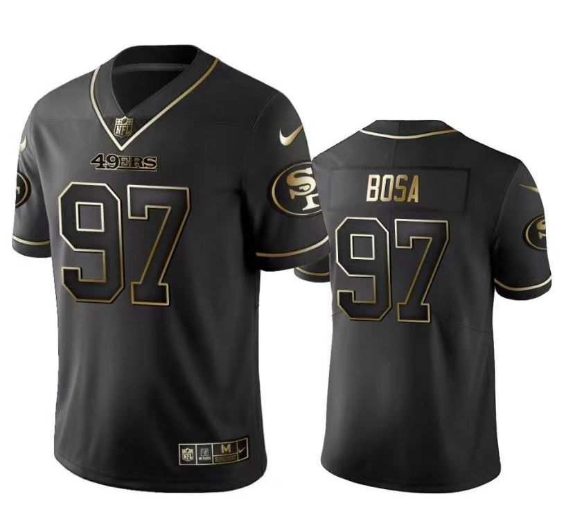 Nick Bosa San Francisco 49ers Nike Platinum Retro Gold Edition Limited Jersey - Black