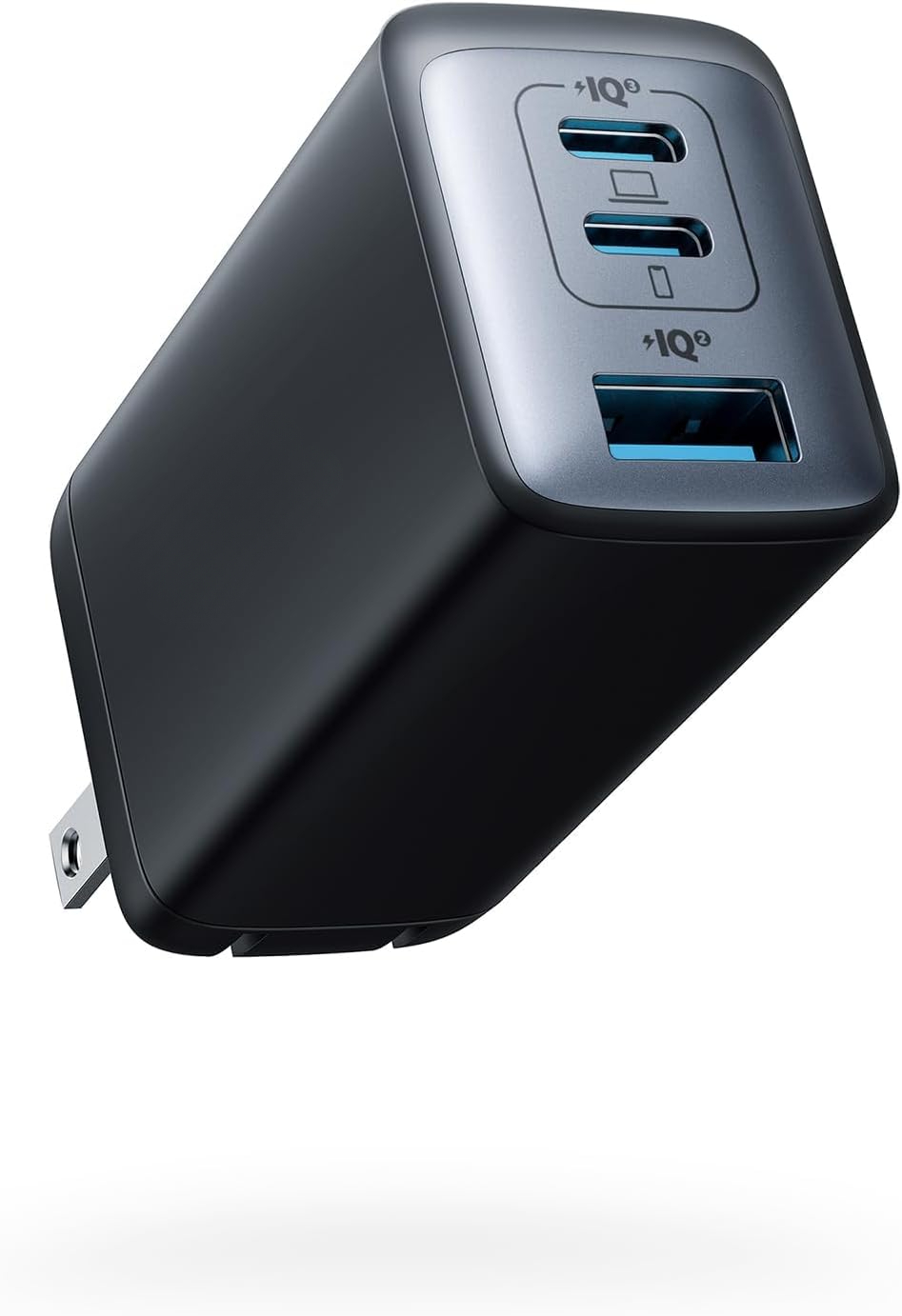 65W Max 3-Port USB C Charger Block, Compact Foldable Phone Charger for Travel