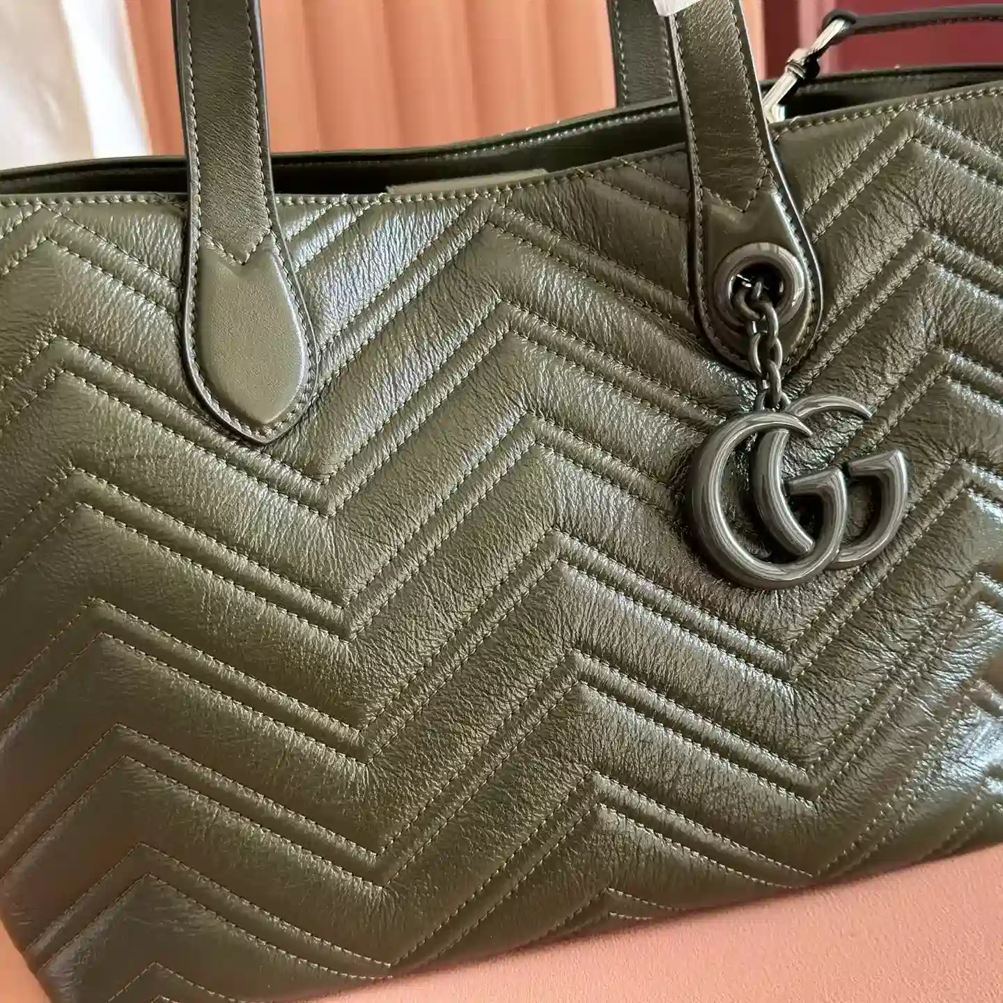 Gucci Marmont Green GG Supreme Canvas Tote Bag product photo from LabelPicks
