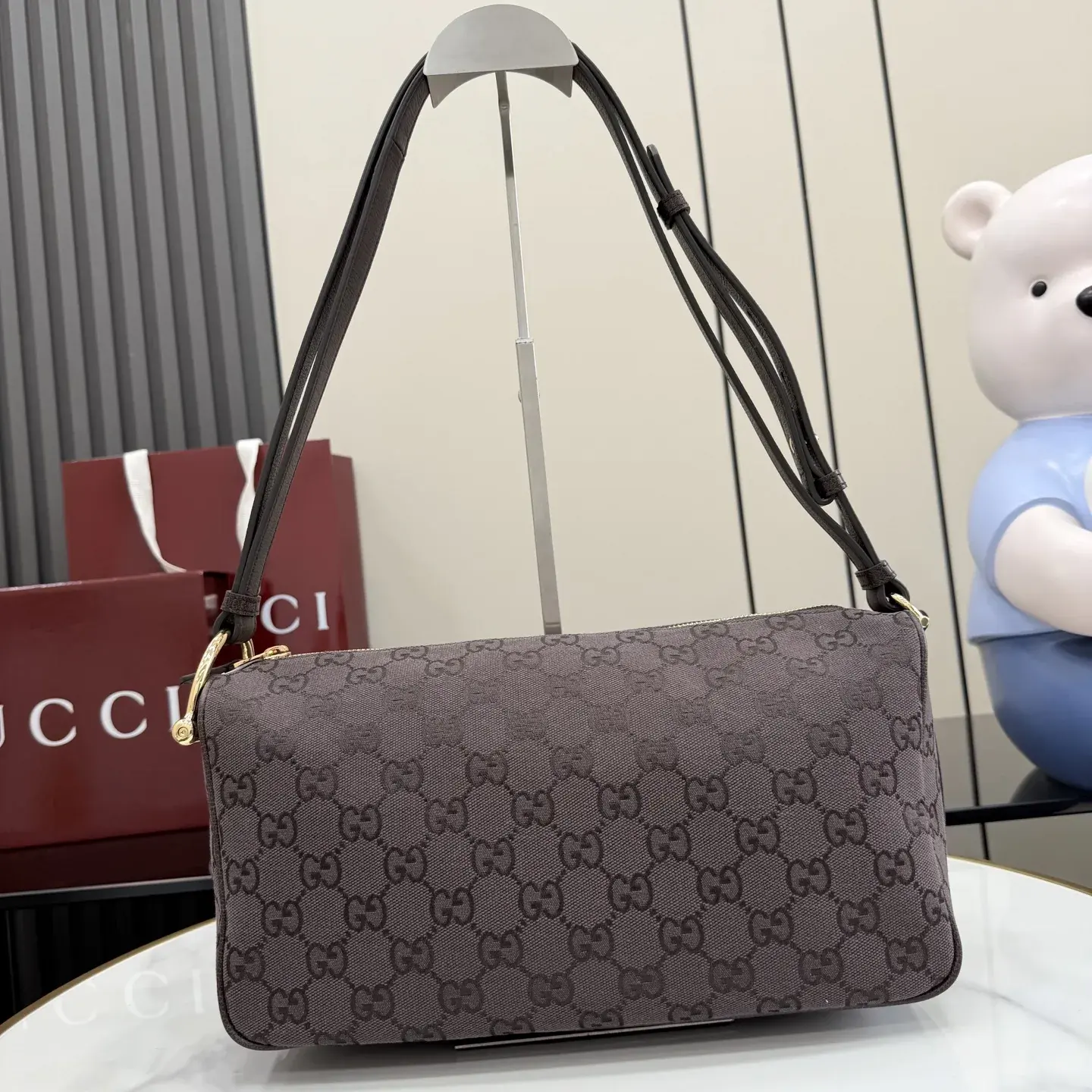 Gucci Horsebit Brown Calfskin Shoulder Bag product photo from LabelPicks
