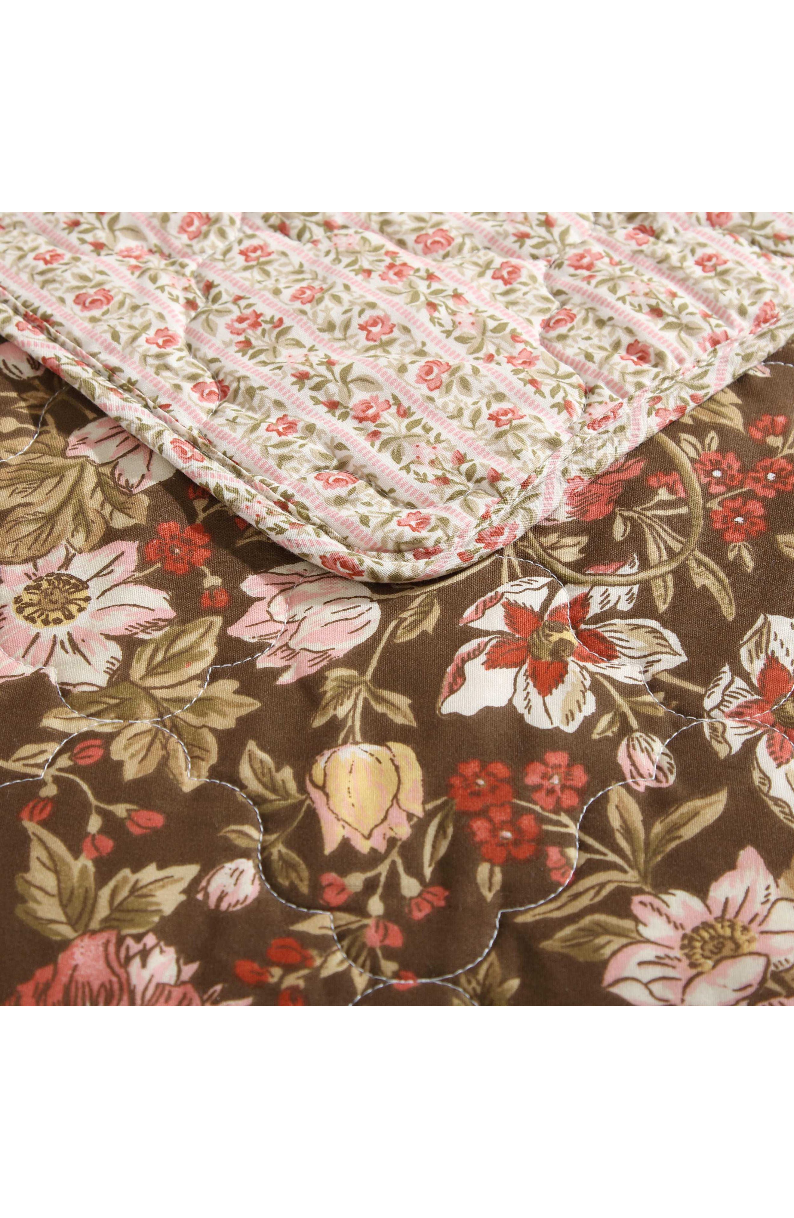 Laura Ashley Cotton 3-Piece Comforter & Sham Quilt Set